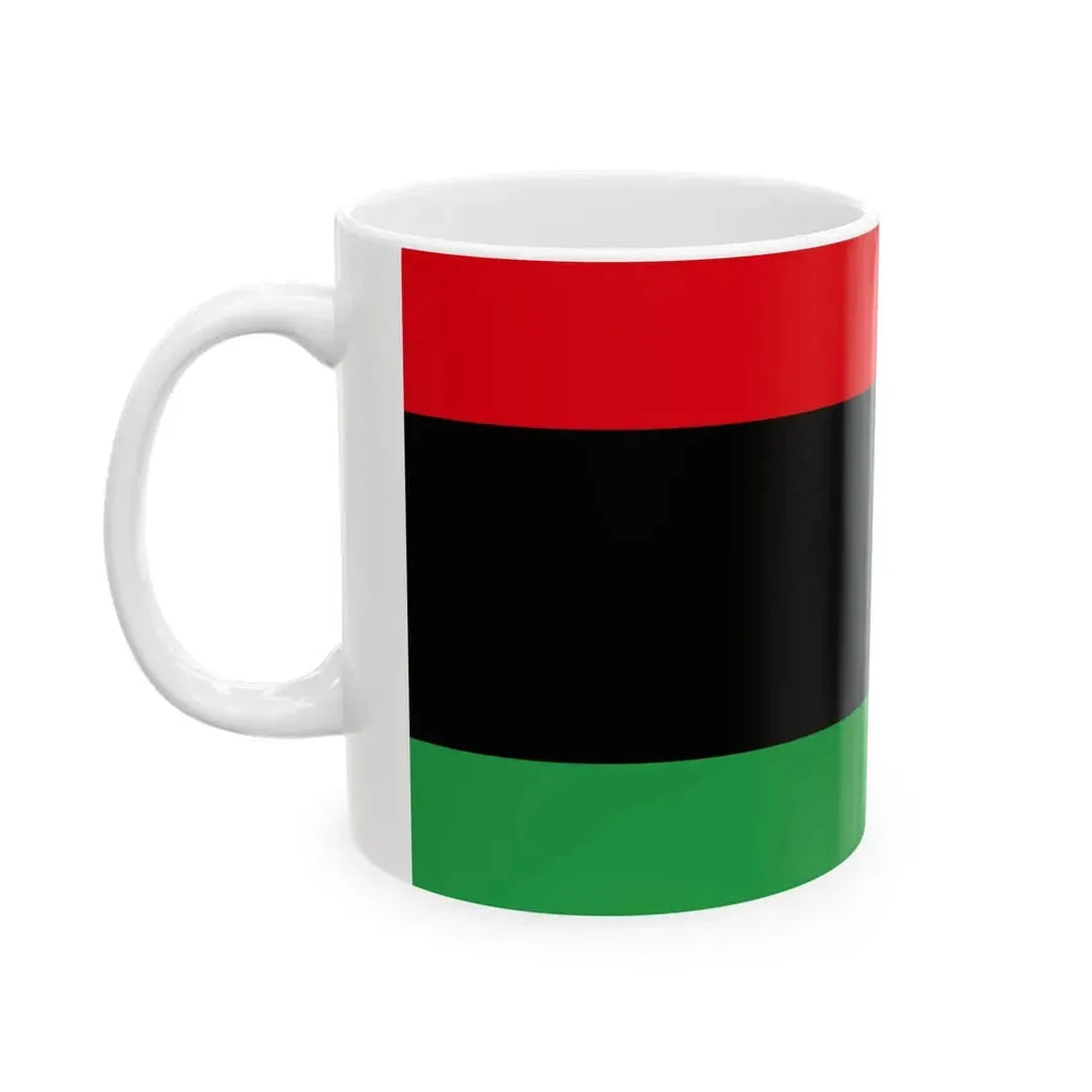 Flag of Libya without crescent and star (Libya) White Coffee Mug - Go Mug Yourself