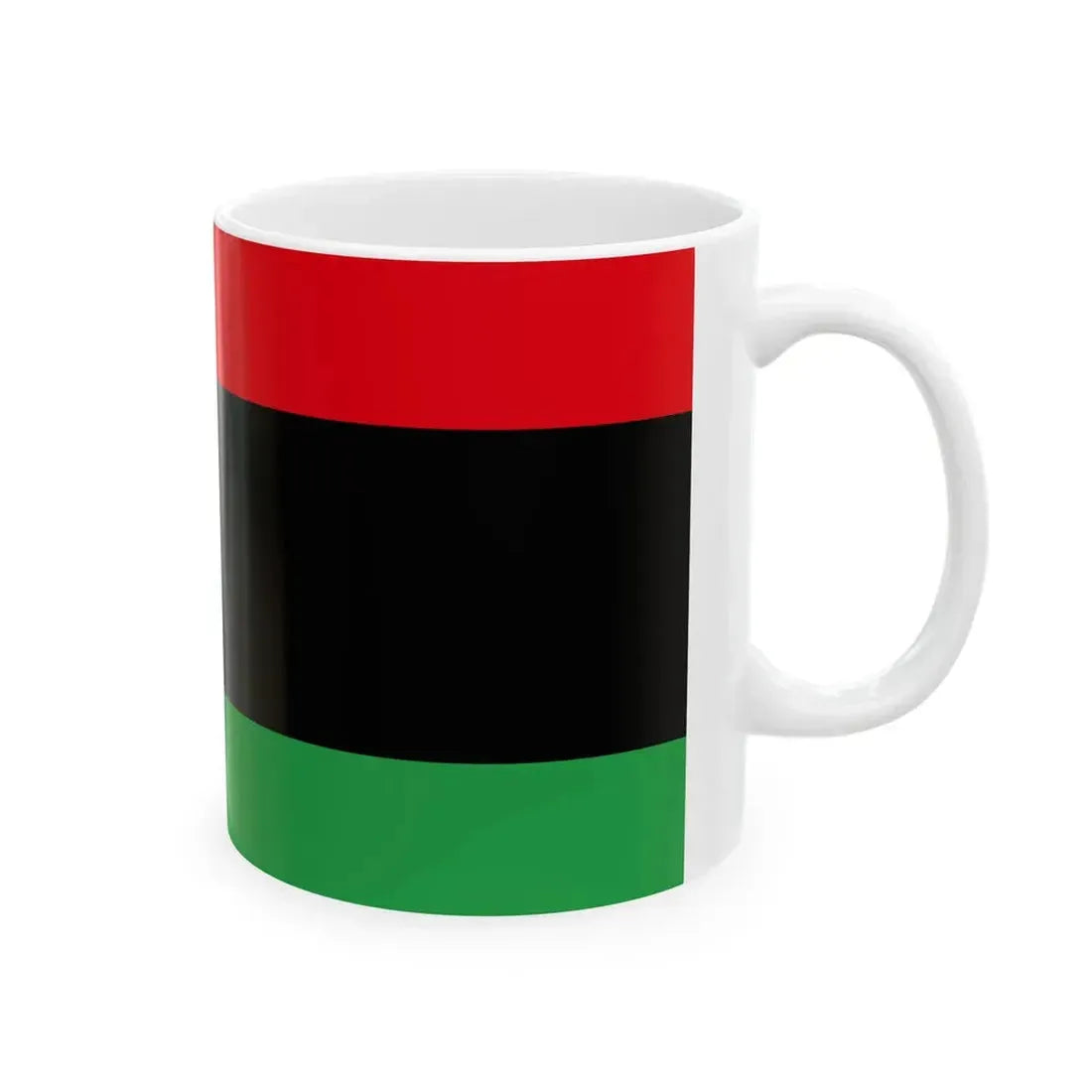 Flag of Libya without crescent and star (Libya) White Coffee Mug - Go Mug Yourself