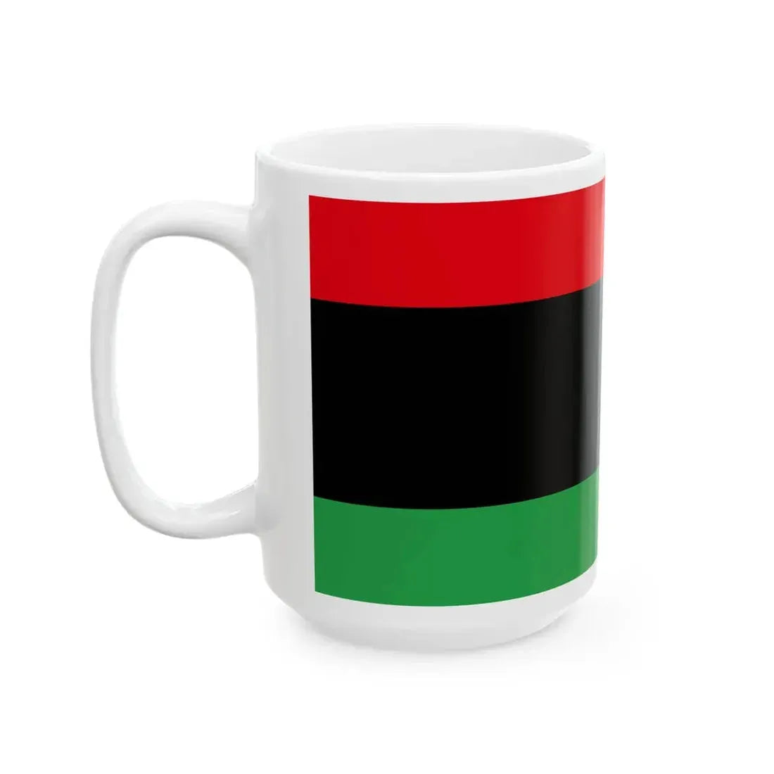 Flag of Libya without crescent and star (Libya) White Coffee Mug - Go Mug Yourself