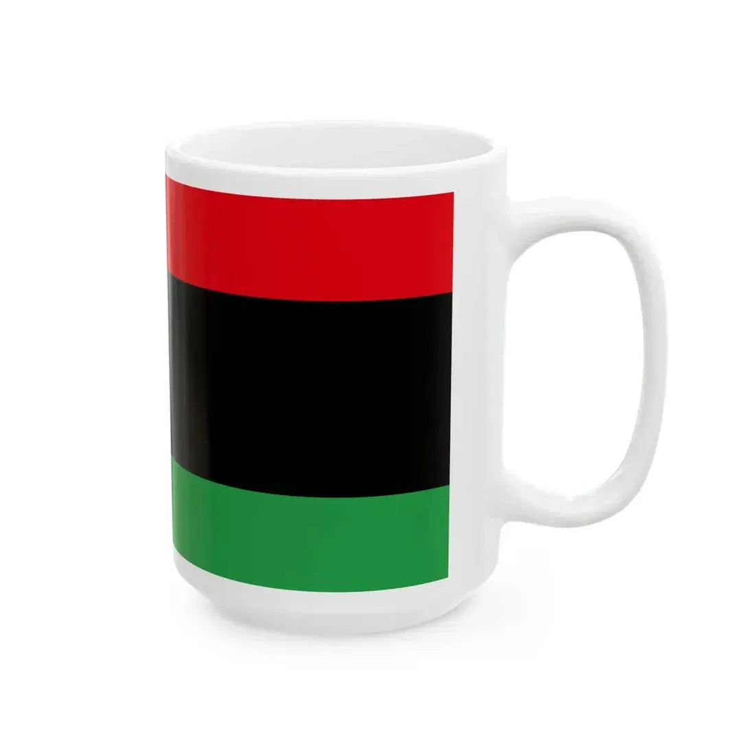 Flag of Libya without crescent and star (Libya) White Coffee Mug - Go Mug Yourself