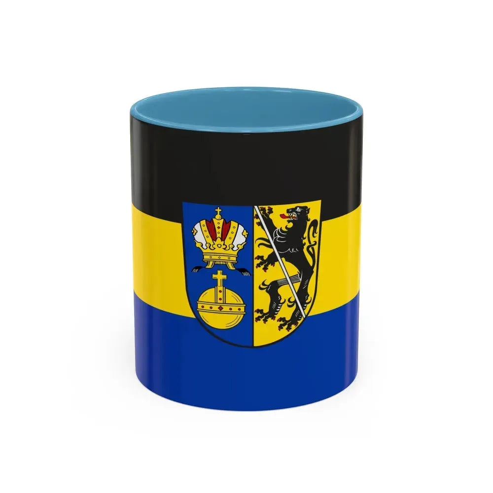 Flag of Lichtenfels Germany - Accent Coffee Mug 11oz Light Blue - Go Mug Yourself