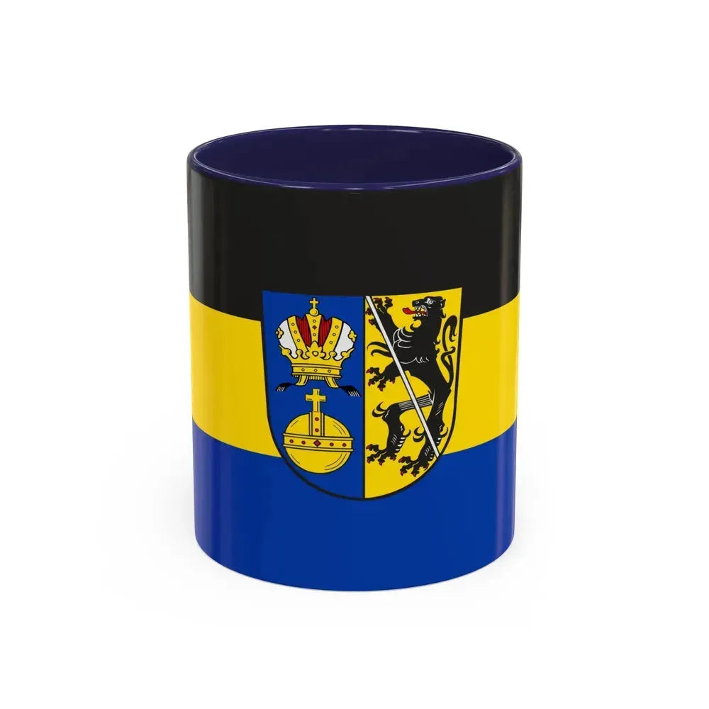 Flag of Lichtenfels Germany - Accent Coffee Mug 11oz Navy - Go Mug Yourself