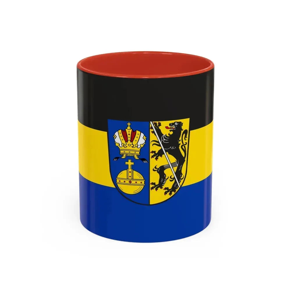 Flag of Lichtenfels Germany - Accent Coffee Mug 11oz Red - Go Mug Yourself