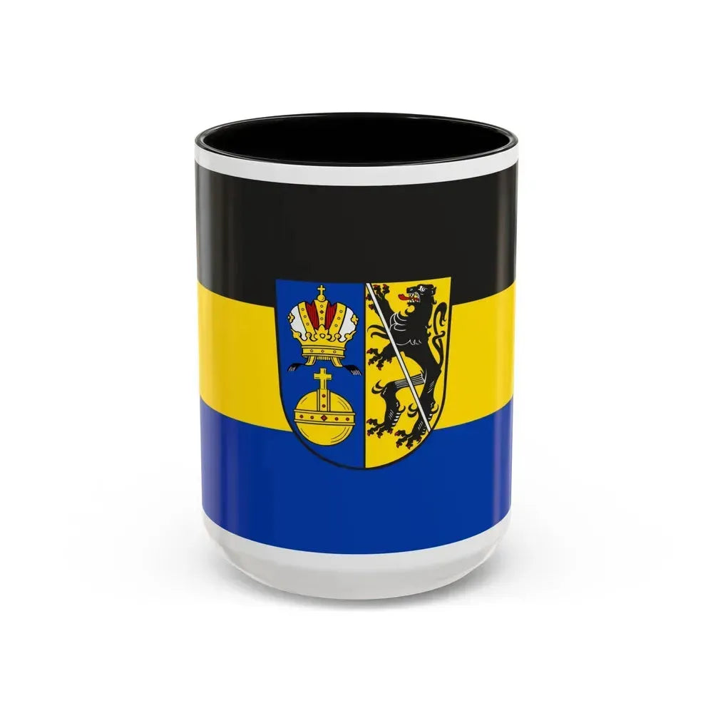 Flag of Lichtenfels Germany - Accent Coffee Mug 15oz Black - Go Mug Yourself