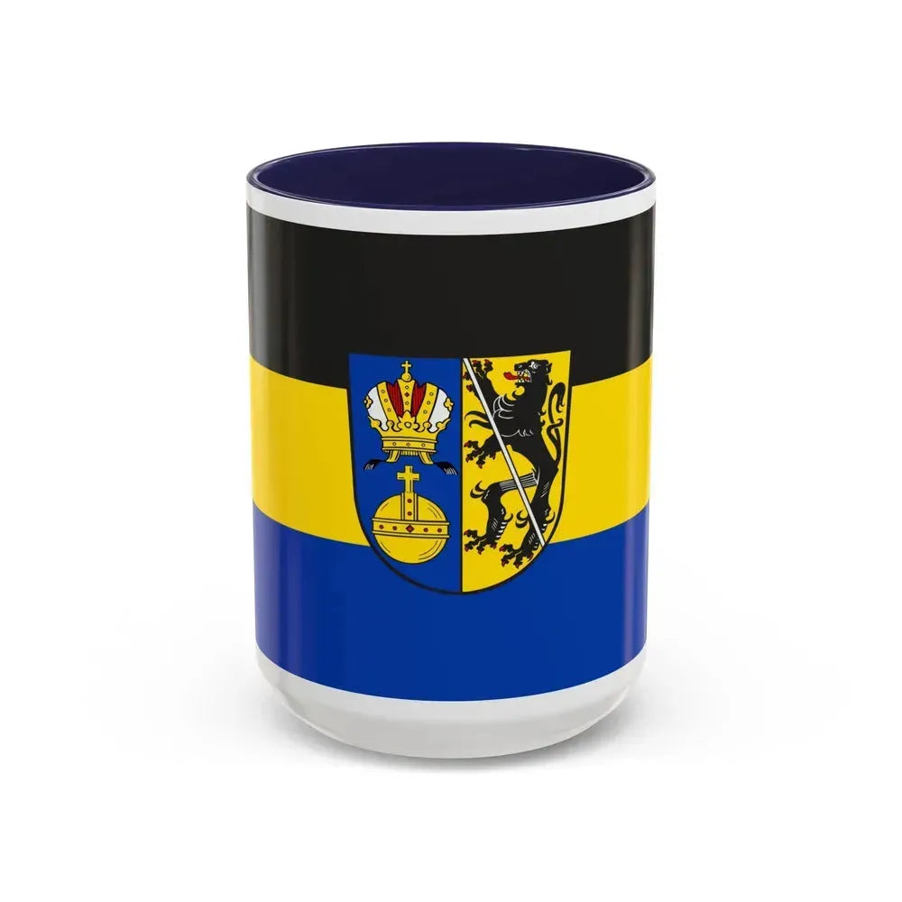 Flag of Lichtenfels Germany - Accent Coffee Mug 15oz Navy - Go Mug Yourself