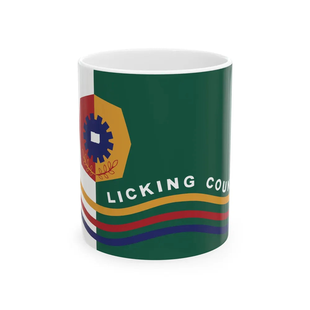 Flag of Licking County Ohio (United States) White Coffee Mug 11oz - Go Mug Yourself