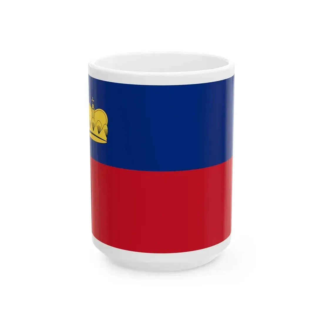 Flag of Liechtenstein 1937-1982 3-2 (Liechtenstein) White Coffee Mug 15oz - Go Mug Yourself