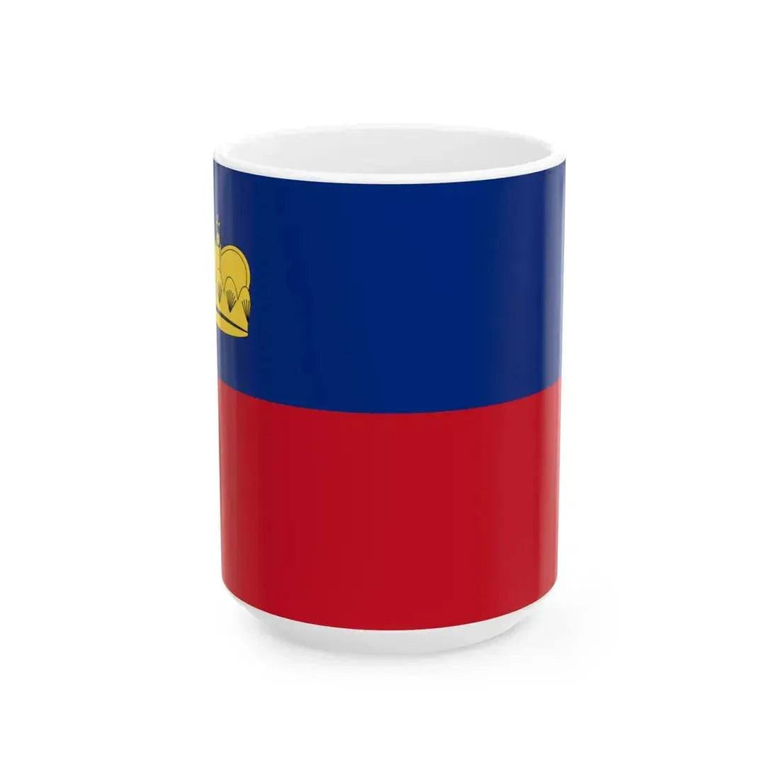 Flag of Liechtenstein 1937-1982 (Liechtenstein) White Coffee Mug 15oz - Go Mug Yourself