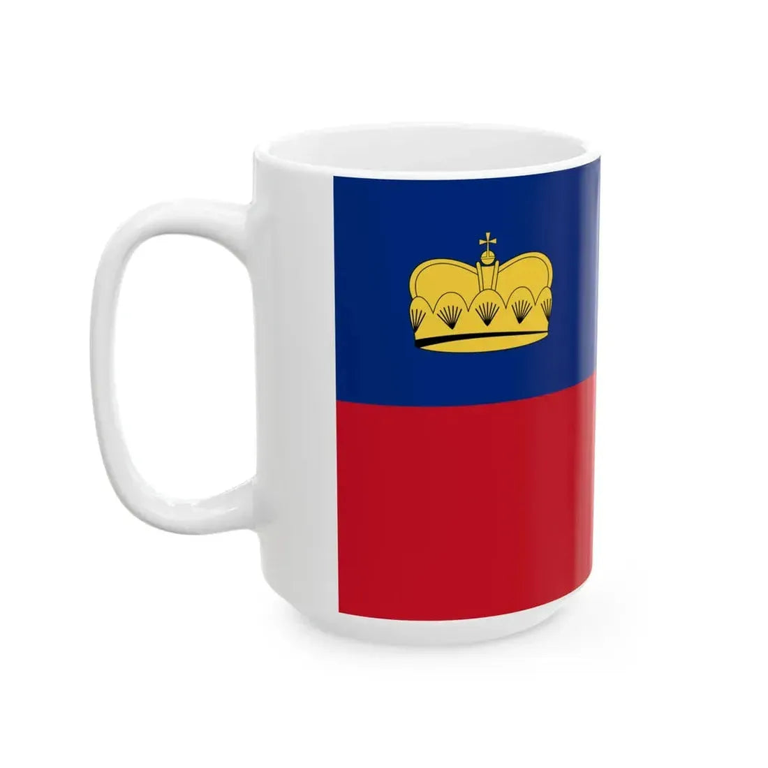 Flag of Liechtenstein 1937-1982 (Liechtenstein) White Coffee Mug - Go Mug Yourself
