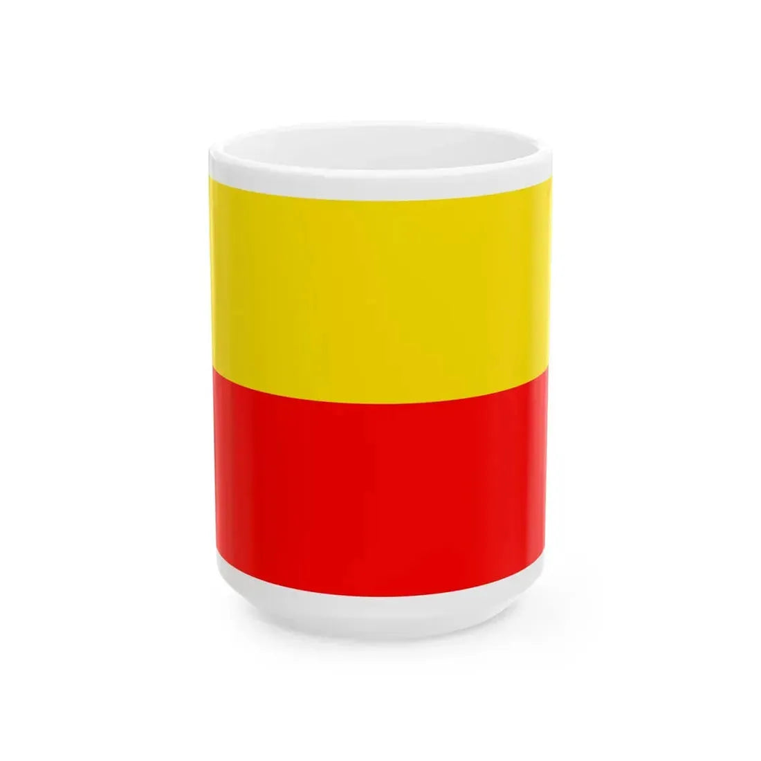 Flag of Liechtenstein old yellow red (Liechtenstein) White Coffee Mug 15oz - Go Mug Yourself