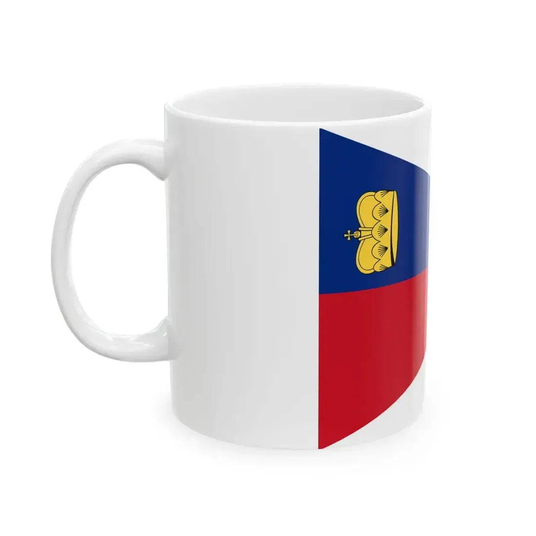 Flag of Liechtenstein pennant 1939 (Liechtenstein) White Coffee Mug - Go Mug Yourself