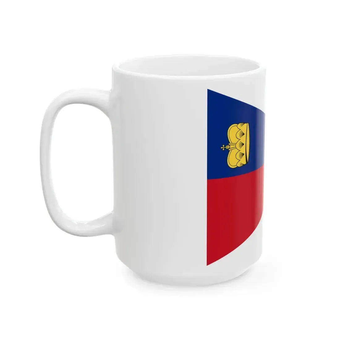 Flag of Liechtenstein pennant 1939 (Liechtenstein) White Coffee Mug - Go Mug Yourself