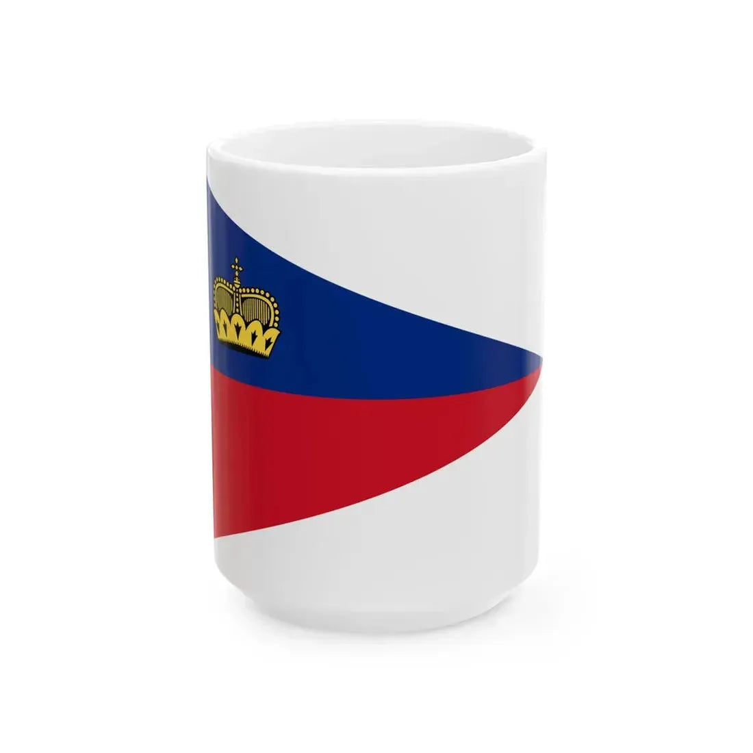 Flag of Liechtenstein pennant (Liechtenstein) White Coffee Mug 15oz - Go Mug Yourself