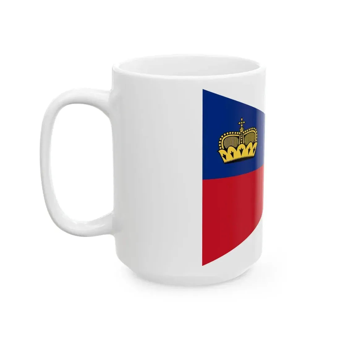 Flag of Liechtenstein pennant (Liechtenstein) White Coffee Mug - Go Mug Yourself