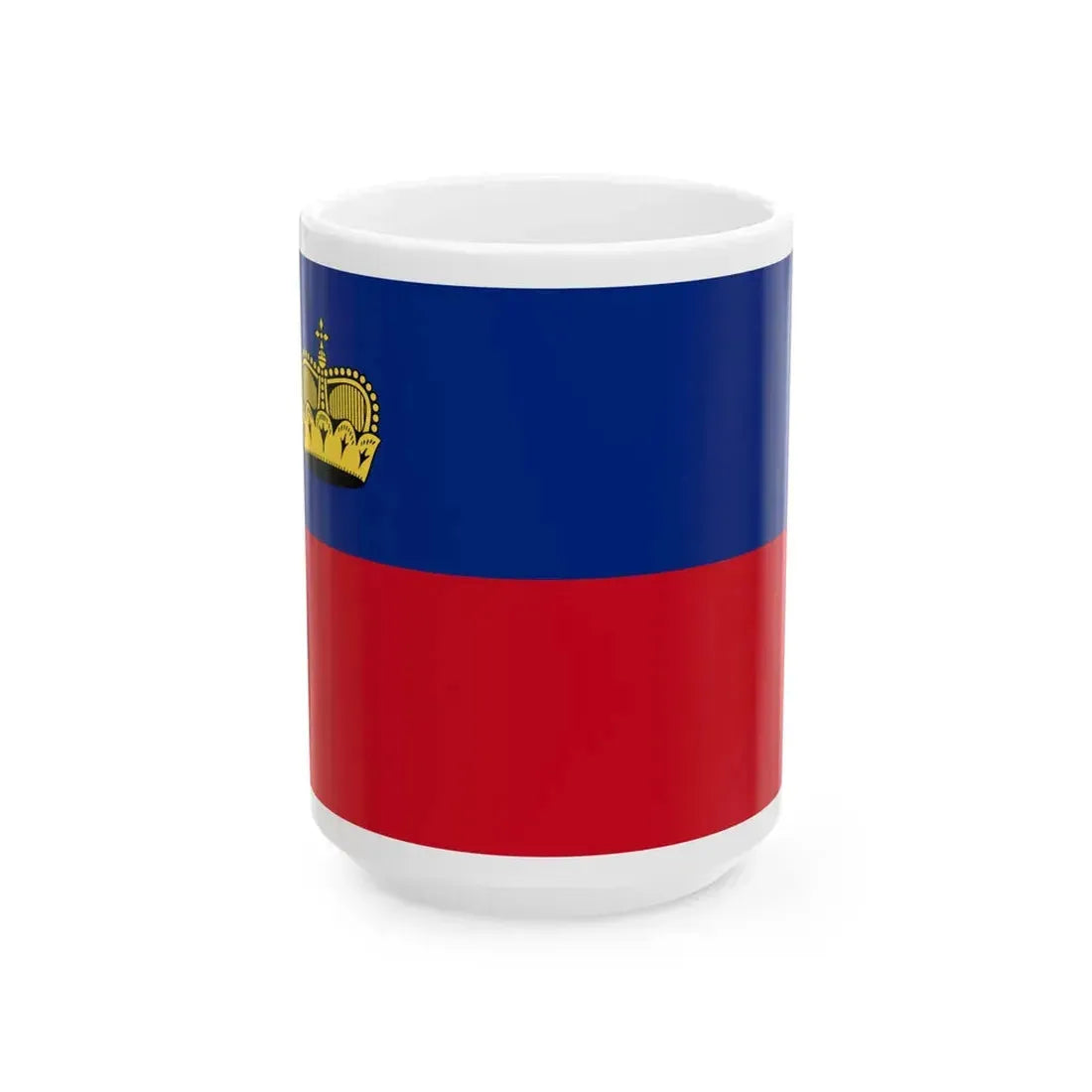 Flag of Liechtenstein RGB (Liechtenstein) White Coffee Mug 15oz - Go Mug Yourself