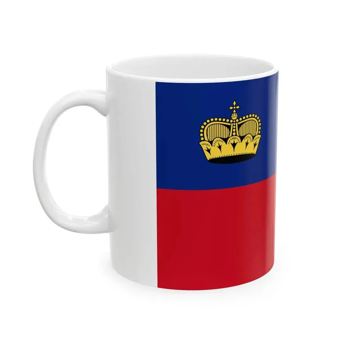 Flag of Liechtenstein RGB (Liechtenstein) White Coffee Mug - Go Mug Yourself