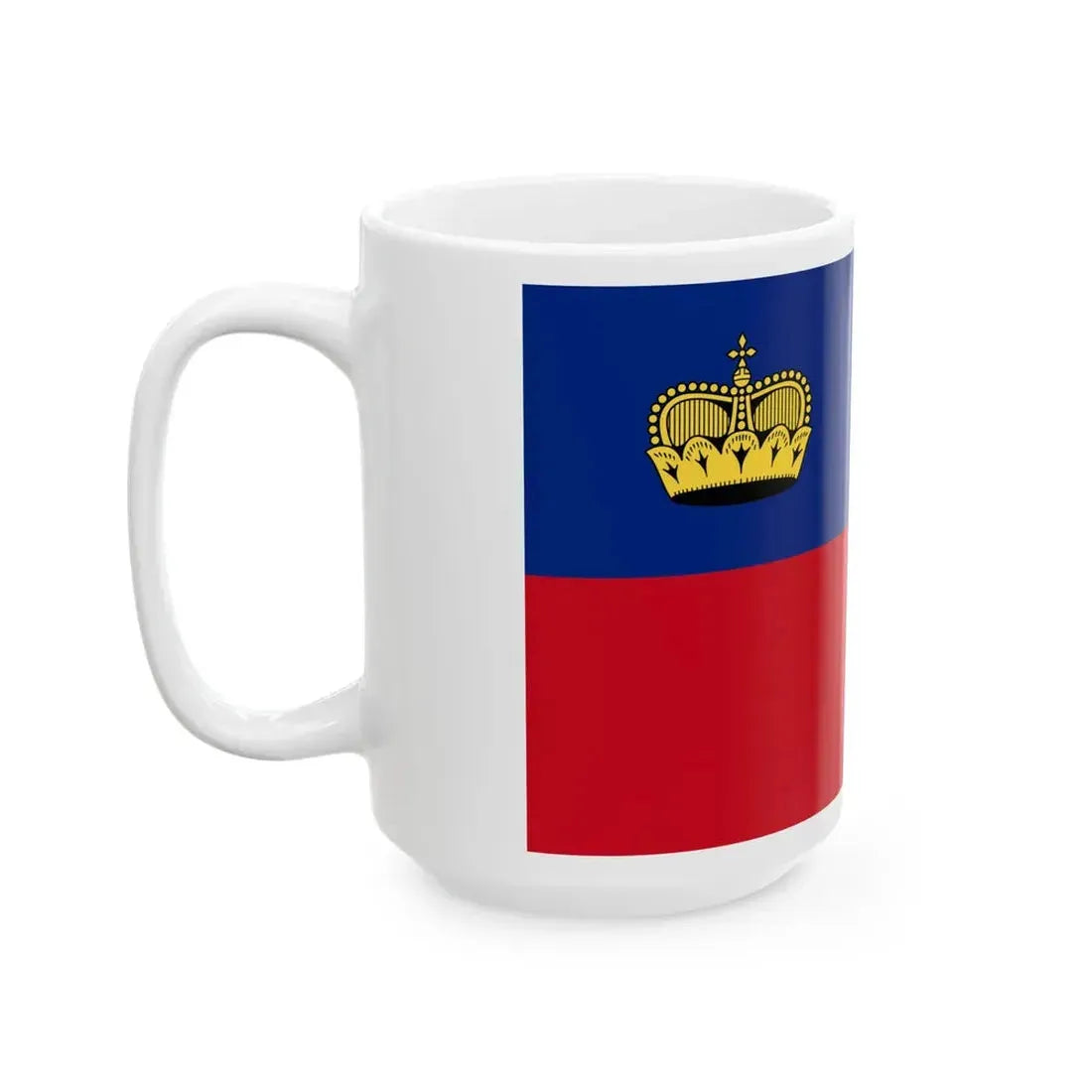 Flag of Liechtenstein RGB (Liechtenstein) White Coffee Mug - Go Mug Yourself