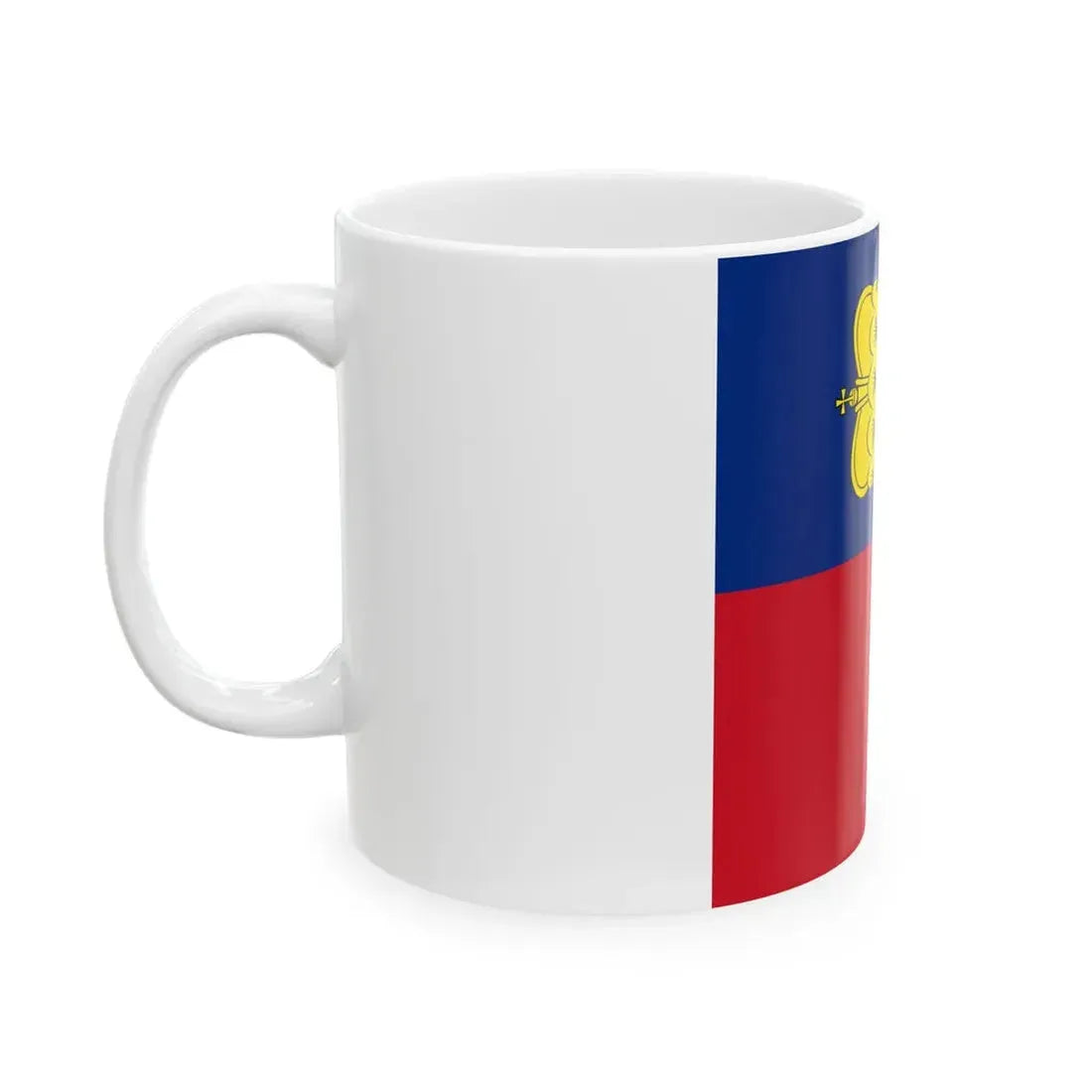 Flag of Liechtenstein square 1939 (Liechtenstein) White Coffee Mug - Go Mug Yourself