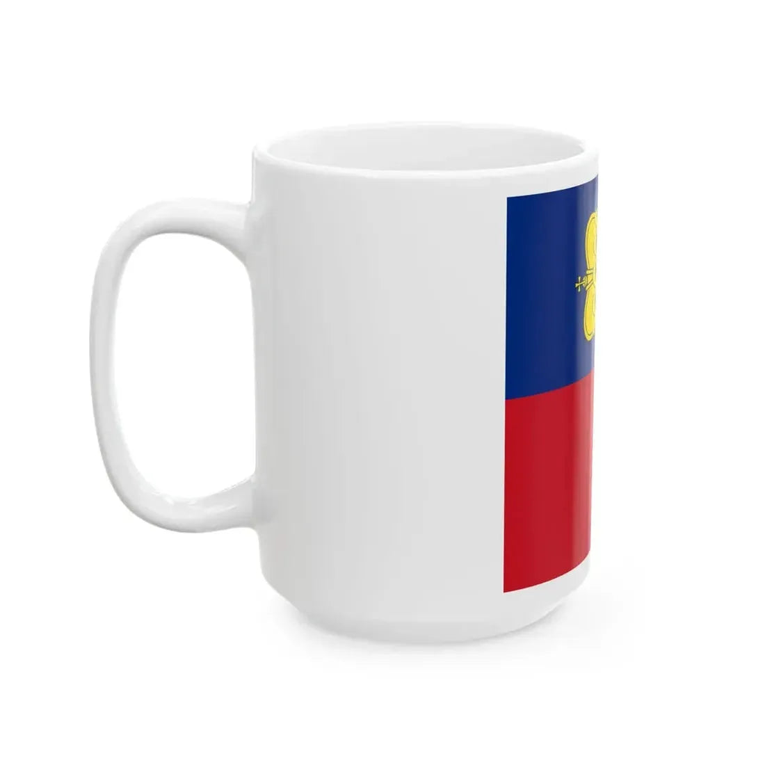 Flag of Liechtenstein square 1939 (Liechtenstein) White Coffee Mug - Go Mug Yourself