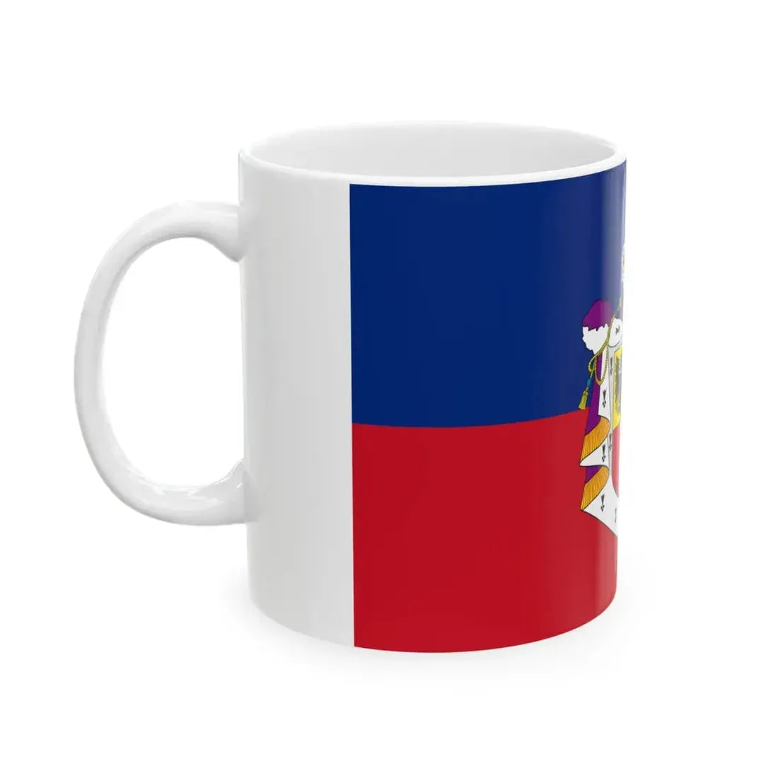 Flag of Liechtenstein state (Liechtenstein) White Coffee Mug - Go Mug Yourself