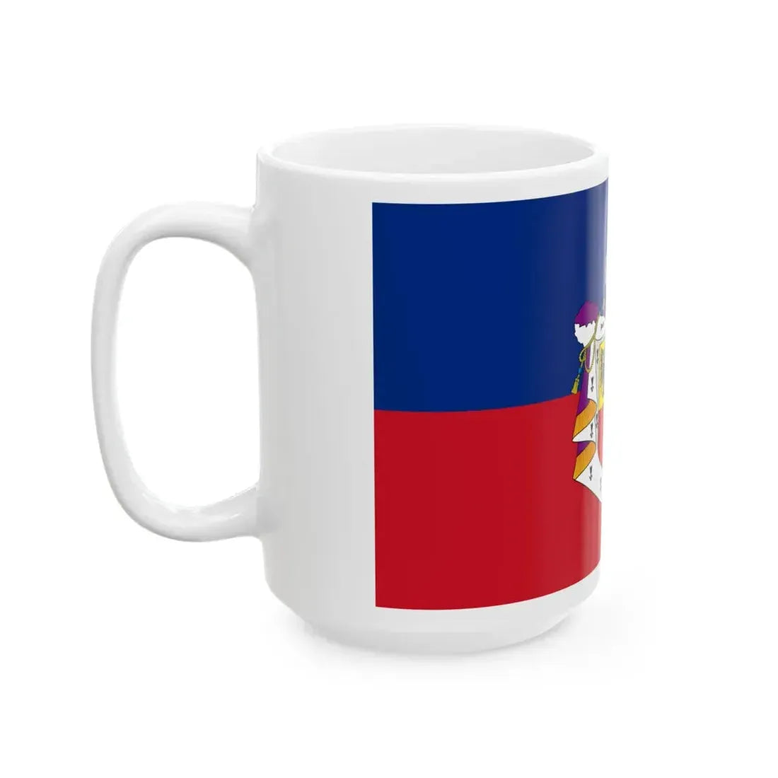 Flag of Liechtenstein state (Liechtenstein) White Coffee Mug - Go Mug Yourself