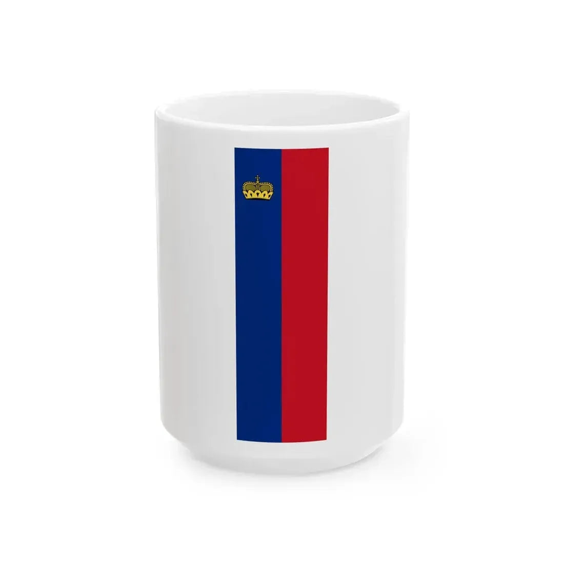 Flag of Liechtenstein vertical (Liechtenstein) White Coffee Mug 15oz - Go Mug Yourself