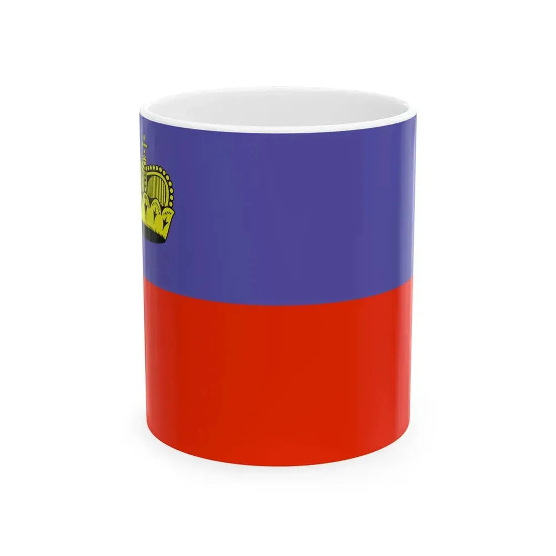 Flag of Liechtenstein WFB 2000 (Liechtenstein) White Coffee Mug 11oz - Go Mug Yourself