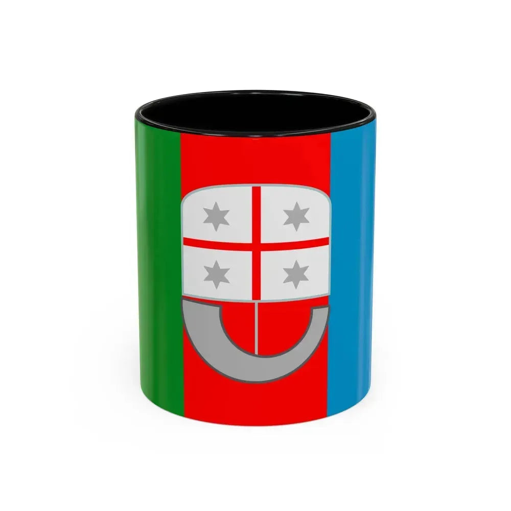 Flag of Liguria Italy - Accent Coffee Mug 11oz Black - Go Mug Yourself