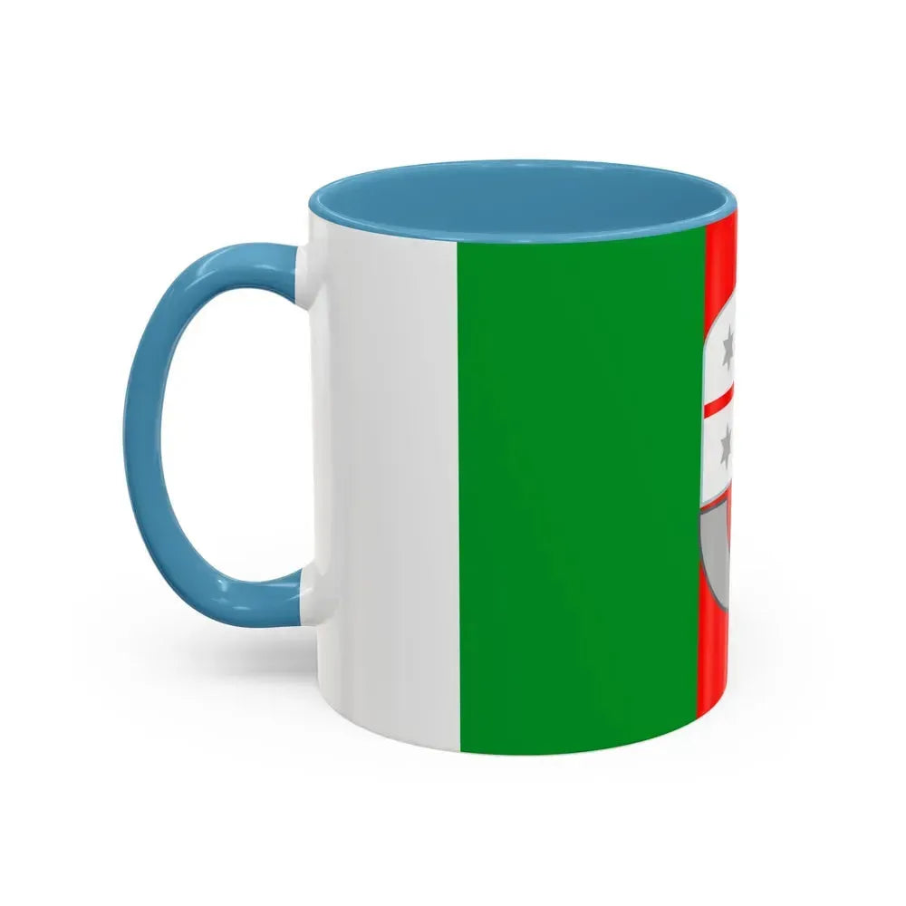 Flag of Liguria Italy - Accent Coffee Mug - Go Mug Yourself