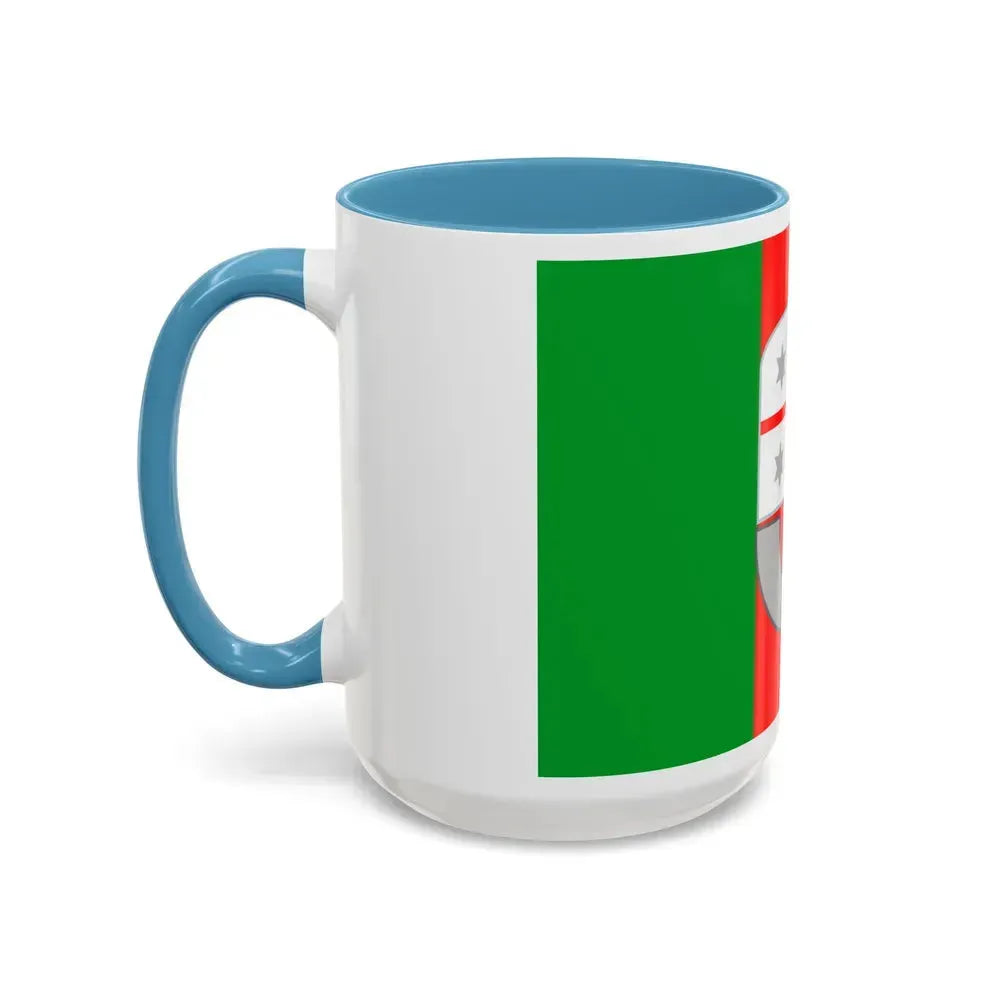 Flag of Liguria Italy - Accent Coffee Mug - Go Mug Yourself