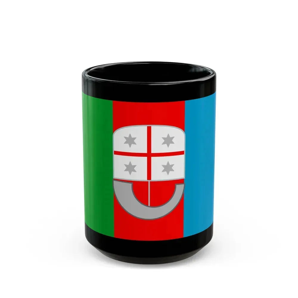 Flag of Liguria Italy - Black Coffee Mug 15oz - Go Mug Yourself