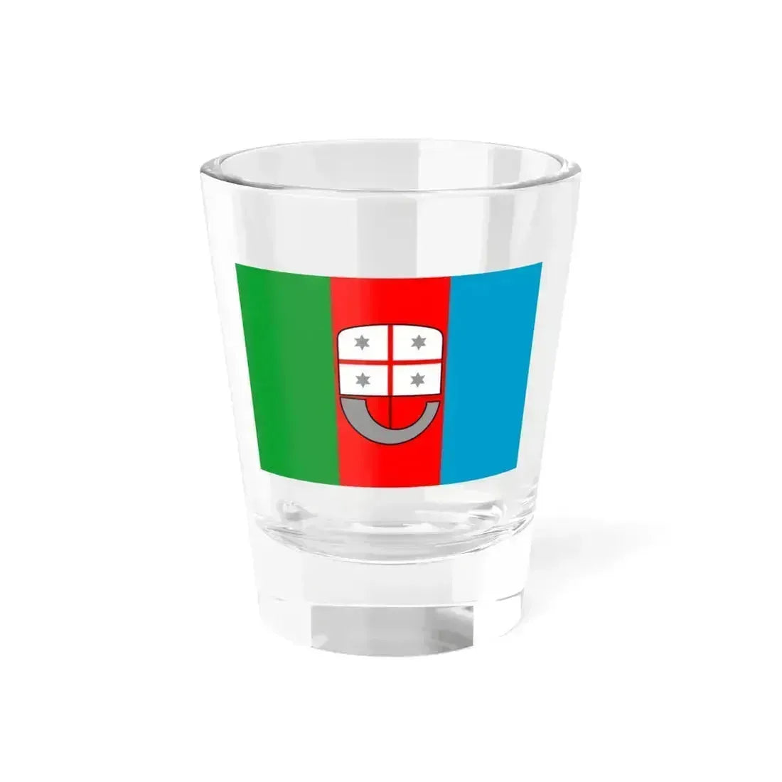 Flag of Liguria (Italy) Shot Glass 1.5oz 1.5oz - Go Mug Yourself