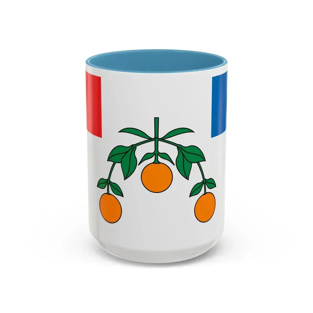Flag of Lija Malta - Accent Coffee Mug 15oz Light Blue - Go Mug Yourself