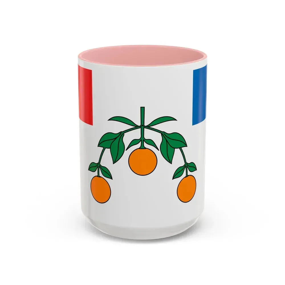 Flag of Lija Malta - Accent Coffee Mug 15oz Pink - Go Mug Yourself