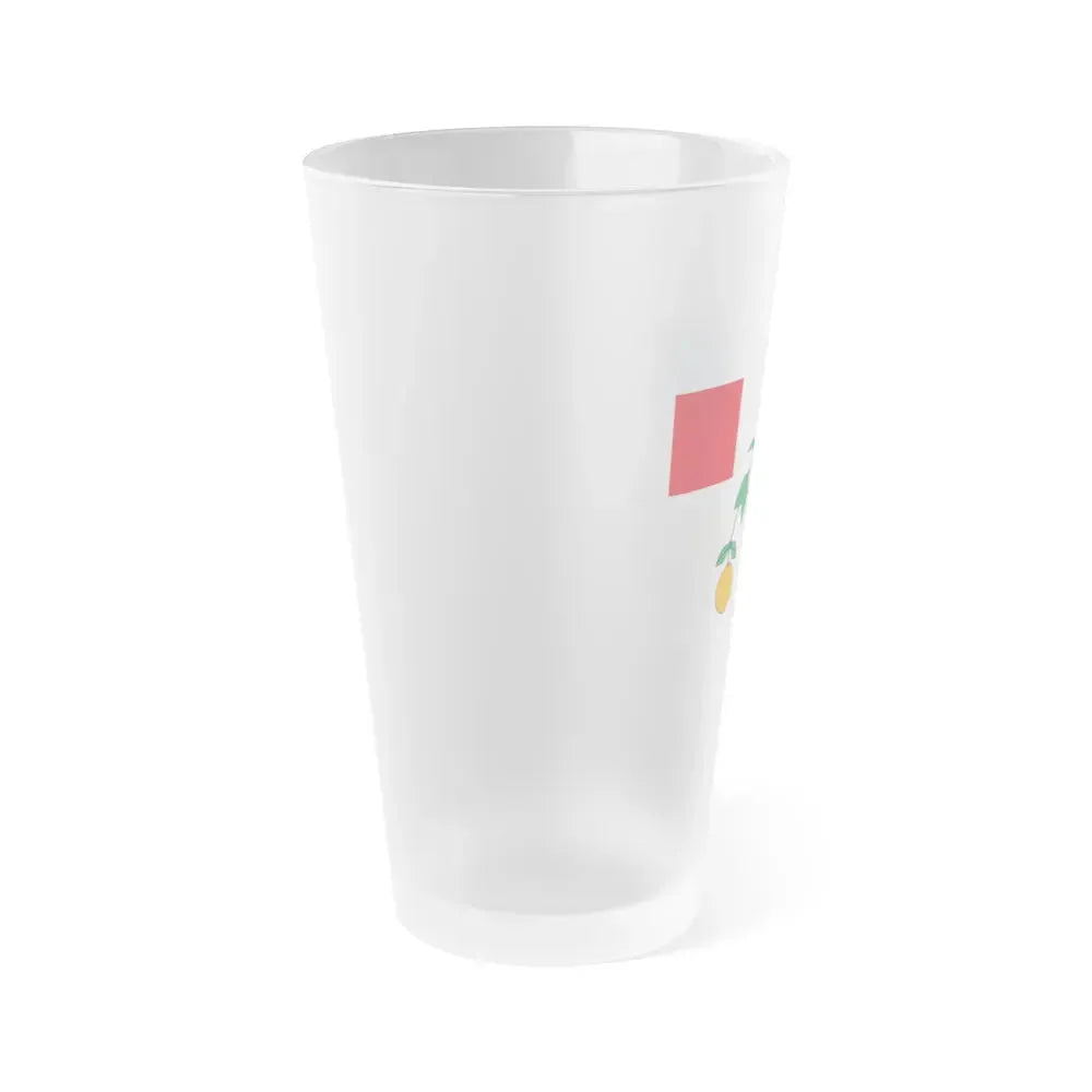 Flag of Lija Malta - Frosted Pint Glass 16oz - Go Mug Yourself