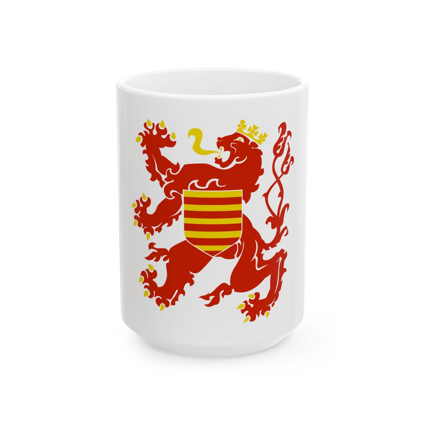 Flag of Limburg Belgium (Belgium) White Coffee Mug-15oz-Go Mug Yourself