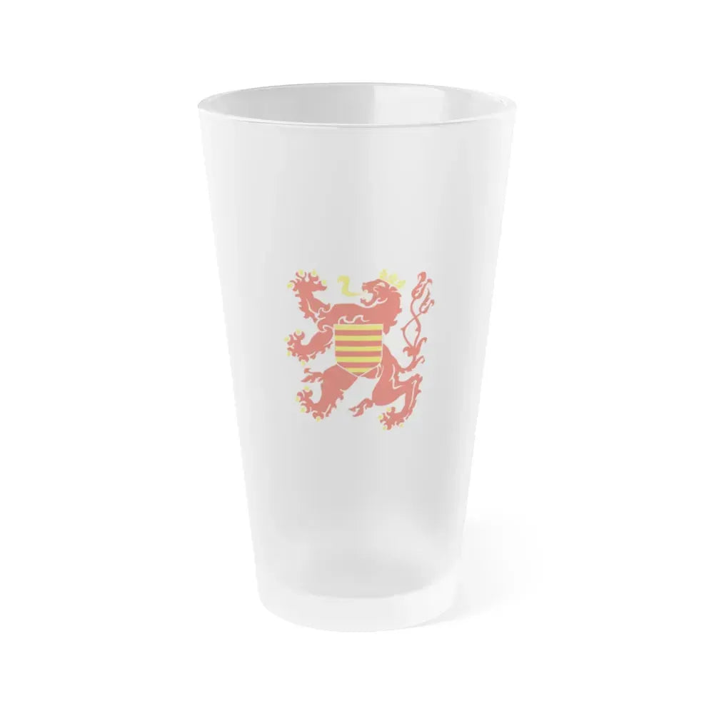 Flag of Limburg Belgium - Frosted Pint Glass 16oz 16oz Frosted - Go Mug Yourself