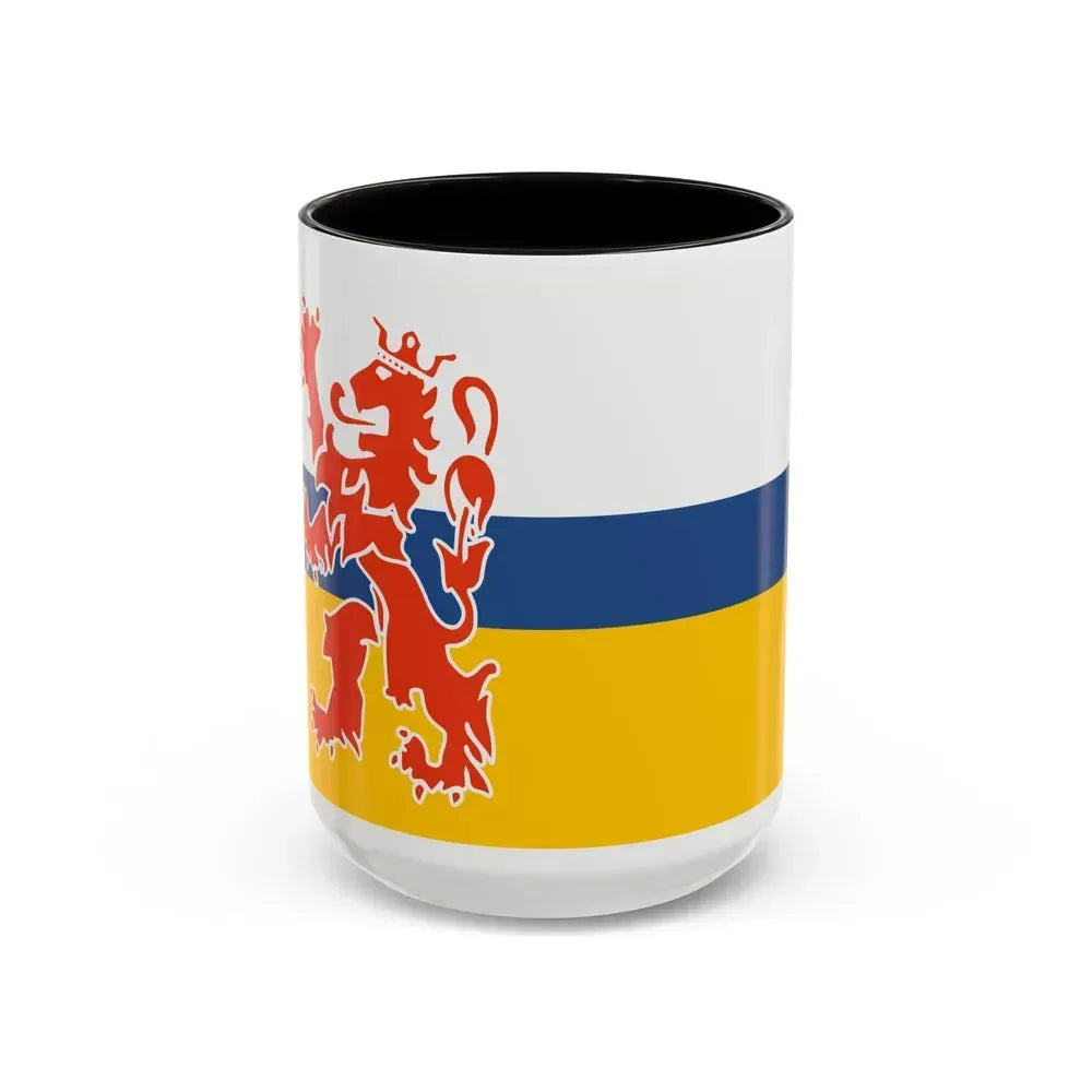 Flag of Limburg Netherlands - Accent Coffee Mug 15oz Black - Go Mug Yourself