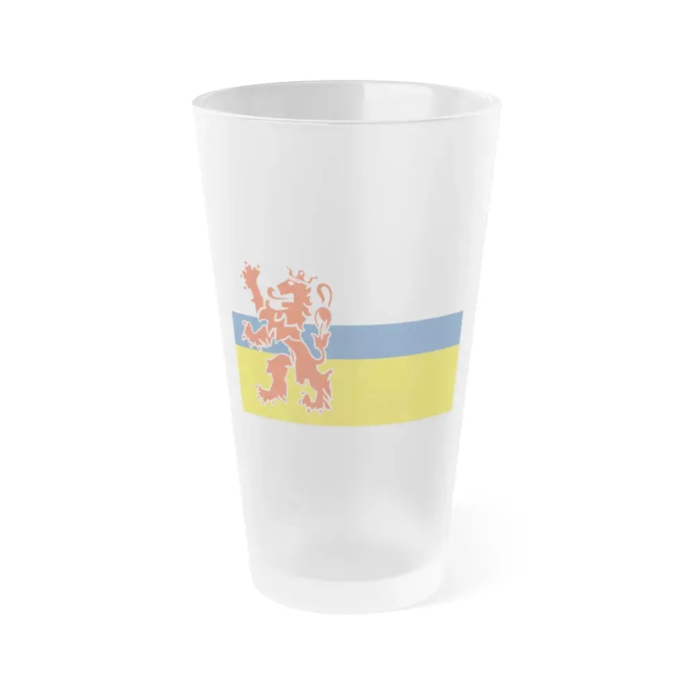 Flag of Limburg Netherlands - Frosted Pint Glass 16oz 16oz Frosted - Go Mug Yourself