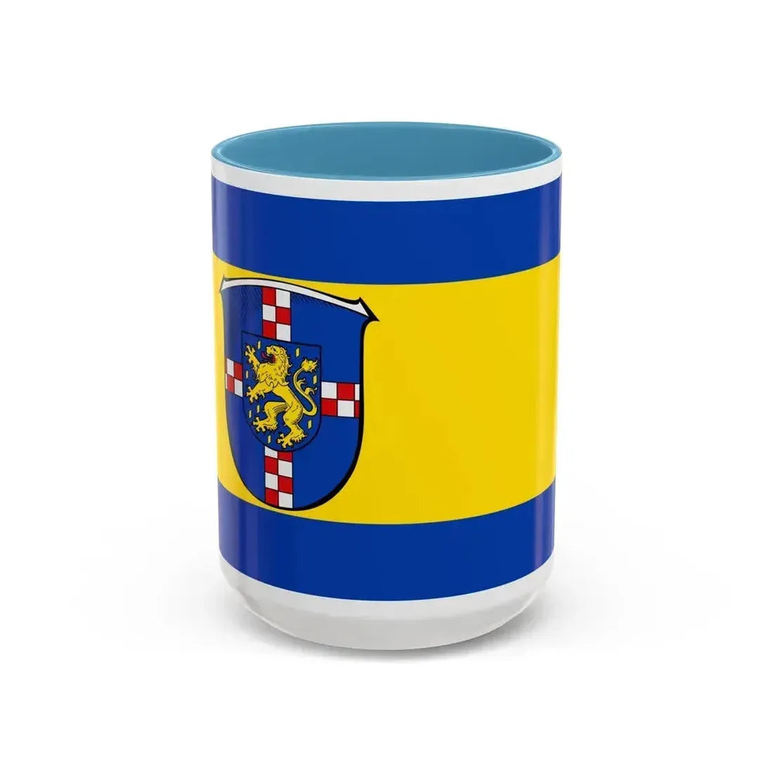 Flag of Limburg Weilburg Germany - Accent Coffee Mug 15oz Light Blue - Go Mug Yourself