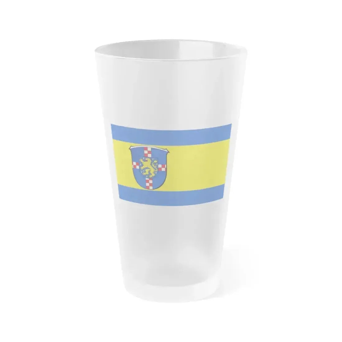 Flag of Limburg Weilburg Germany - Frosted Pint Glass 16oz 16oz Frosted - Go Mug Yourself