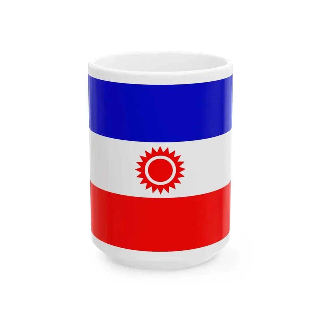 Flag of Limbuwan (Bhutan) White Coffee Mug 15oz - Go Mug Yourself