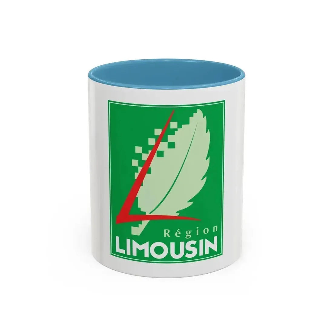 Flag of Limousin France 2 - Accent Coffee Mug 11oz Light Blue - Go Mug Yourself