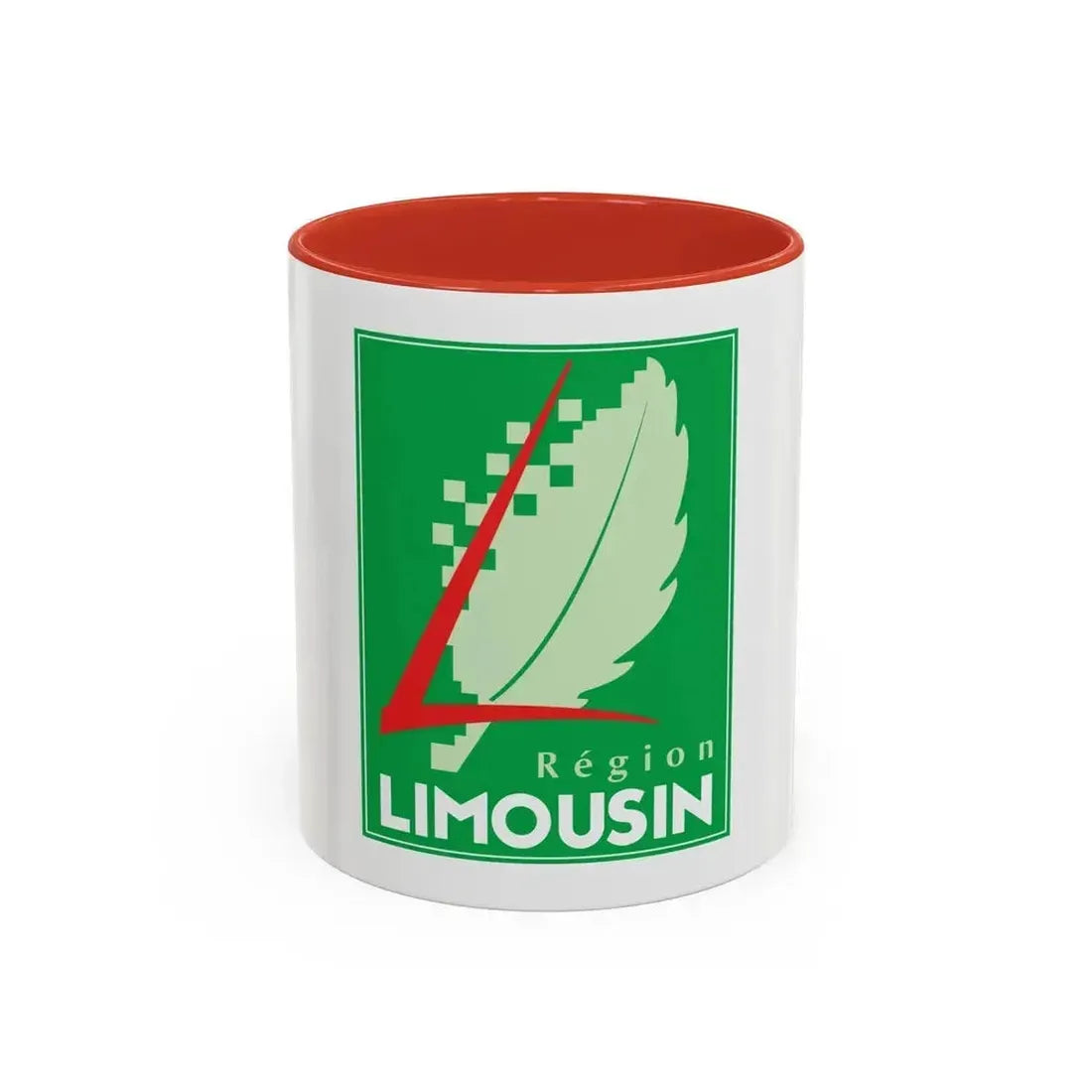 Flag of Limousin France 2 - Accent Coffee Mug 11oz Red - Go Mug Yourself