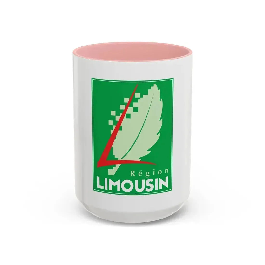 Flag of Limousin France 2 - Accent Coffee Mug 15oz Pink - Go Mug Yourself