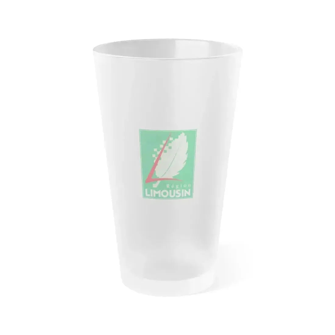 Flag of Limousin France 2 - Frosted Pint Glass 16oz 16oz Frosted - Go Mug Yourself
