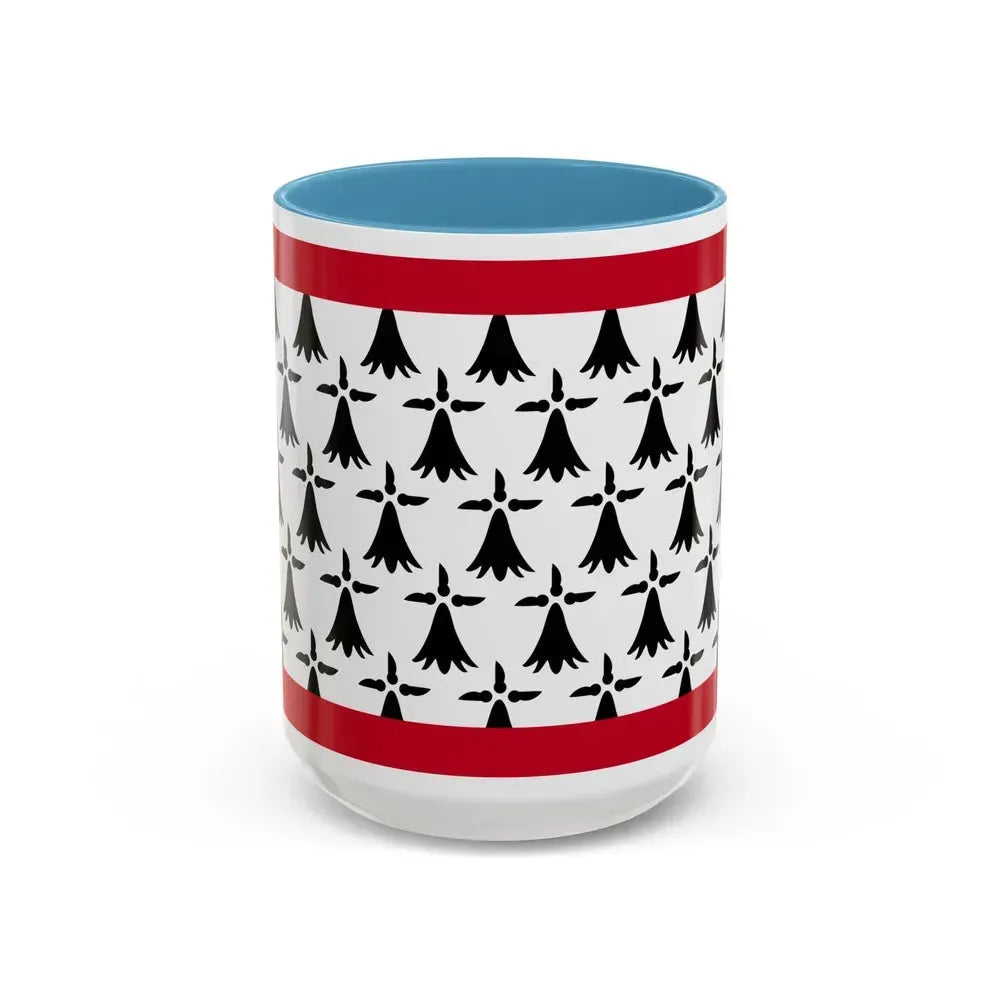 Flag of Limousin France - Accent Coffee Mug 15oz Light Blue - Go Mug Yourself