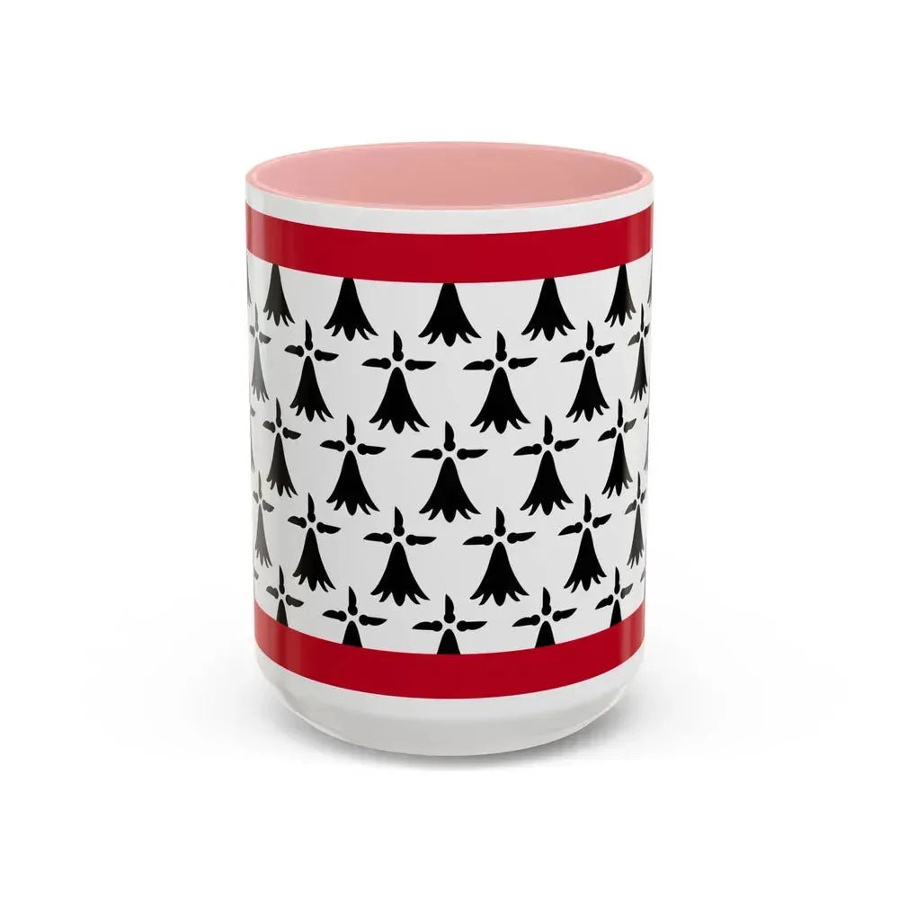 Flag of Limousin France - Accent Coffee Mug 15oz Pink - Go Mug Yourself