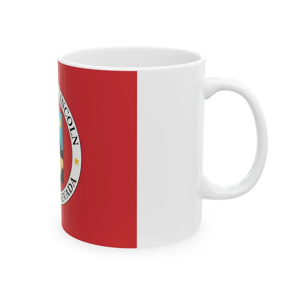 Flag of Lincoln County Nevada (United States) White Coffee Mug - Go Mug Yourself