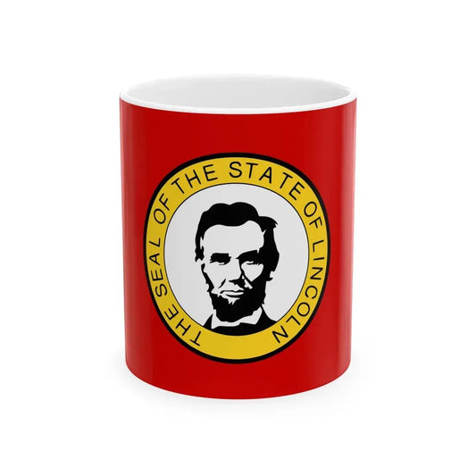 Flag of Lincoln State (United States) White Coffee Mug 11oz - Go Mug Yourself